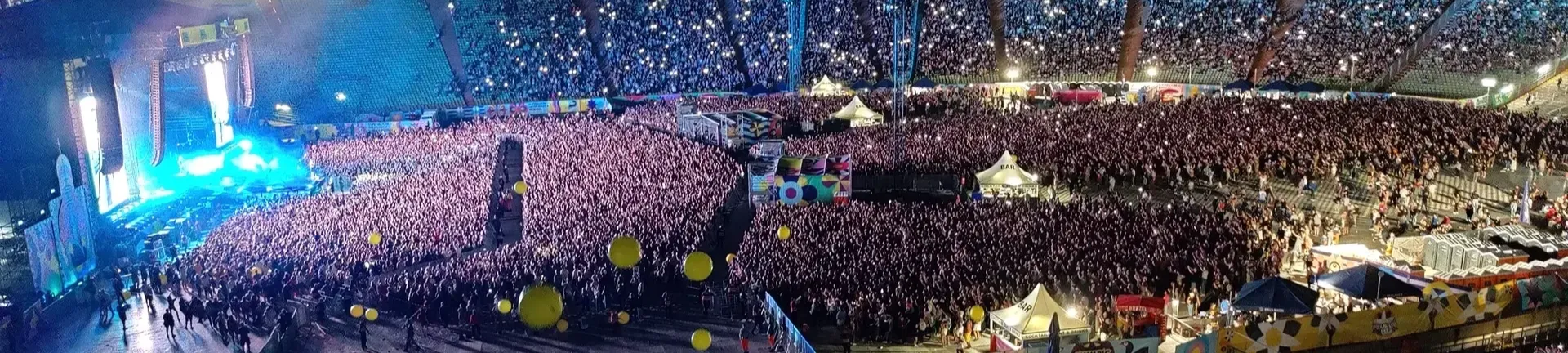 CampusFM_Das Olympiastadion München von innen bei Nacht