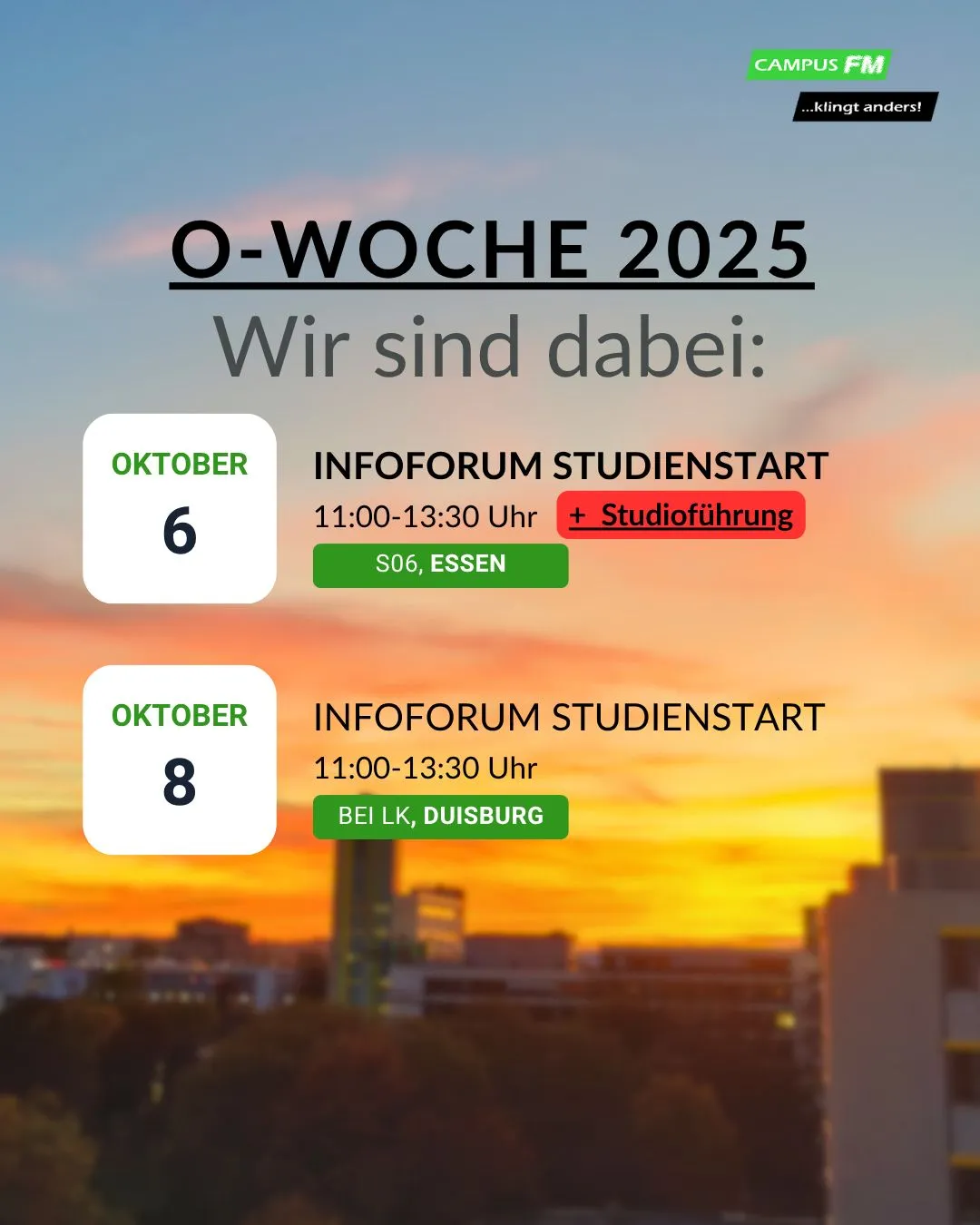 CampusFM_O-Woche 2025 Programm